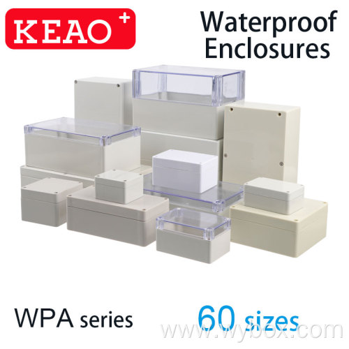 60 Sizes IP65 abs plastic waterproof enclosure box outdoor weatherproof electronic watertight electrical enclosure box